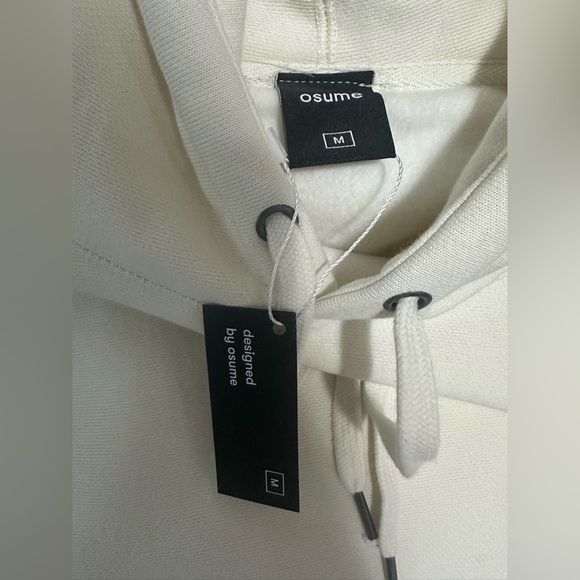 Osume Men's Cream Hoodie Sweatshirt size M - Picture 7 of 12